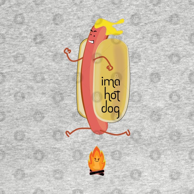 IMA HOT DOG jumping fire by Sanford Studio